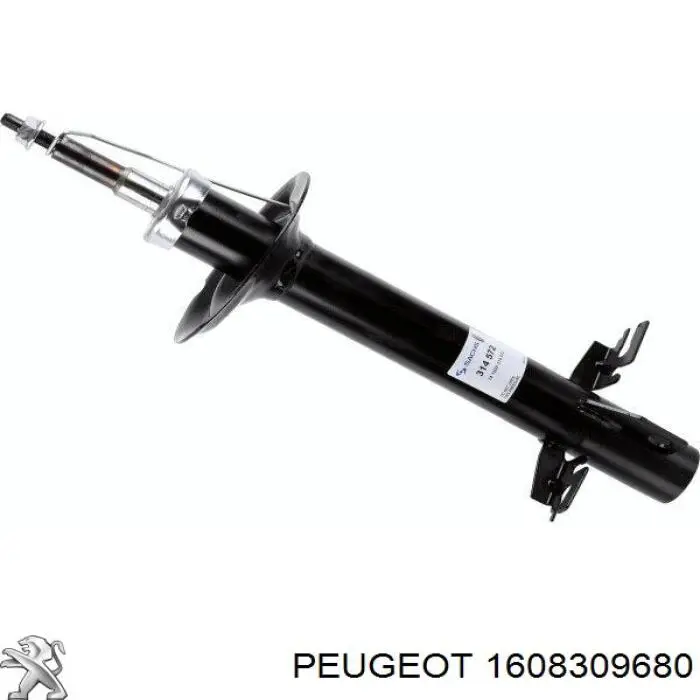 1608309680 Peugeot/Citroen muelle de suspensión eje delantero