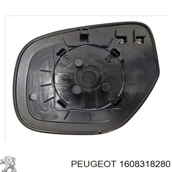 1608318280 Peugeot/Citroen cristal de espejo retrovisor exterior izquierdo