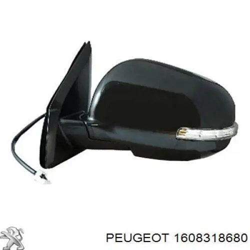 1608318680 Peugeot/Citroen espejo retrovisor izquierdo