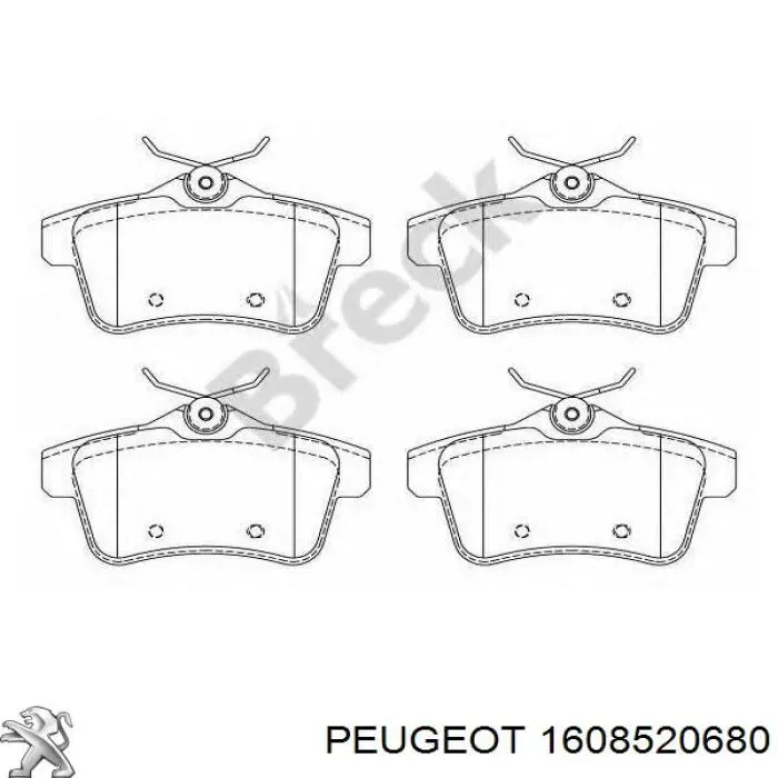 Comprar 1608520680 Peugeot/Citroen Pastillas de freno traseras