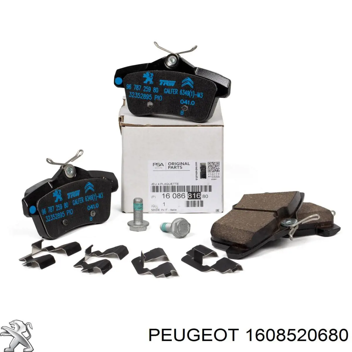 1608520680 Peugeot/Citroen pastillas de freno traseras