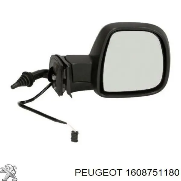 1608751180 Peugeot/Citroen cubierta de espejo retrovisor derecho