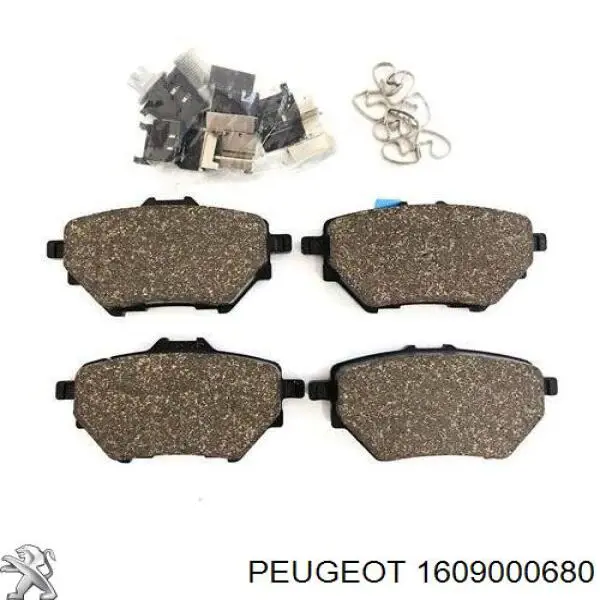 Pastillas de freno traseras 1609000680 Peugeot/Citroen