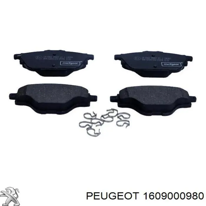 1609000980 Peugeot/Citroen pastillas de freno traseras