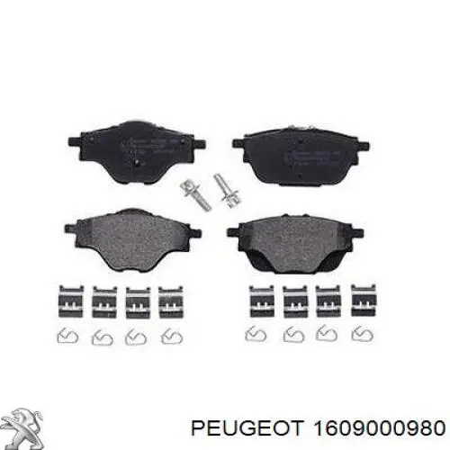 Pastillas de freno traseras 1609000980 Peugeot/Citroen