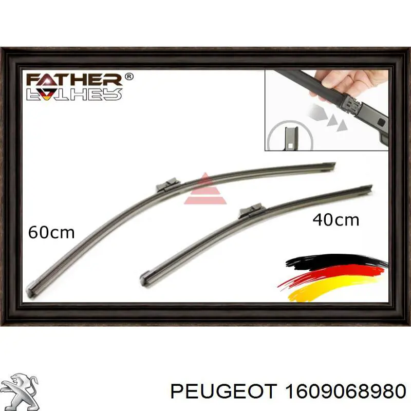 Escobilla del limpiaparabrisas del lado del conductor Peugeot/Citroen 1609068980 precio, desde 10,53 EUR
