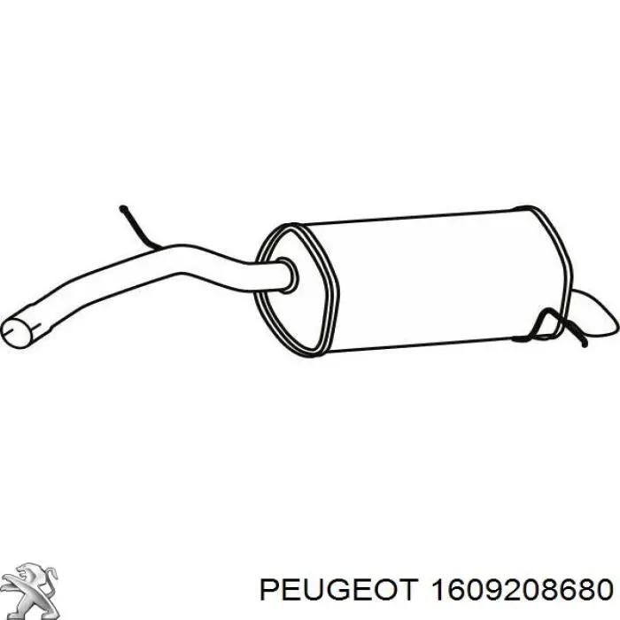 Silenciador trasero Peugeot/Citroen 1609208680 precio, desde 114,54 EUR