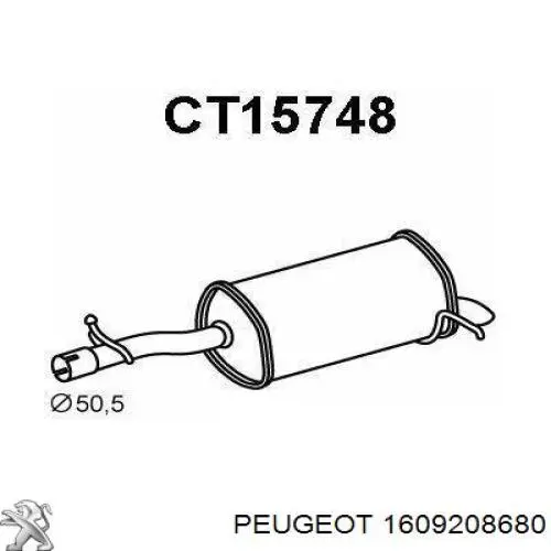 1609208680 Peugeot/Citroen silenciador posterior