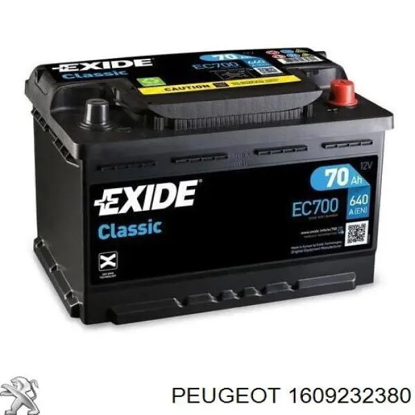 Comprar 1609232380 Peugeot/Citroen Batería de coche