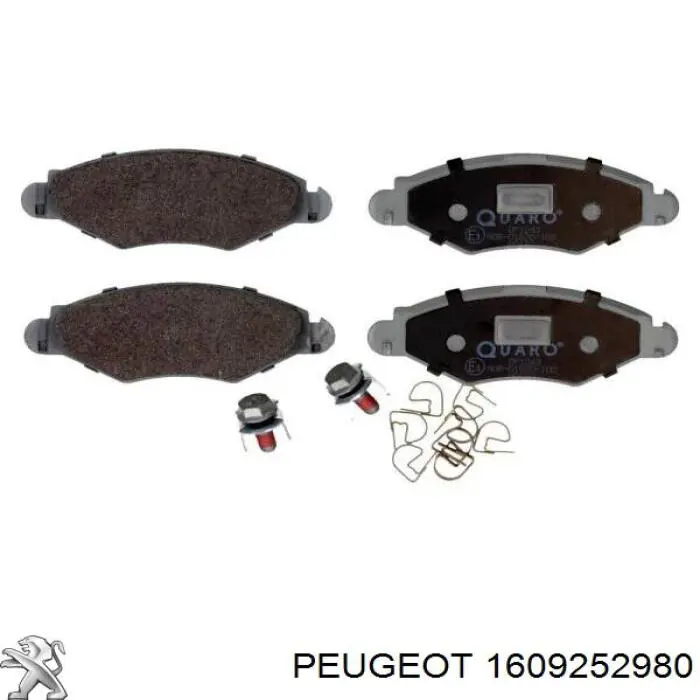 1609252980 Peugeot/Citroen pastillas de freno delanteras