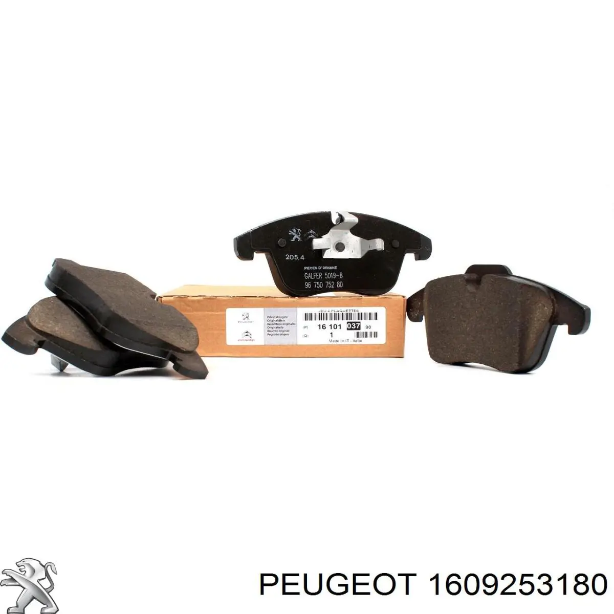 1609253180 Peugeot/Citroen pastillas de freno delanteras