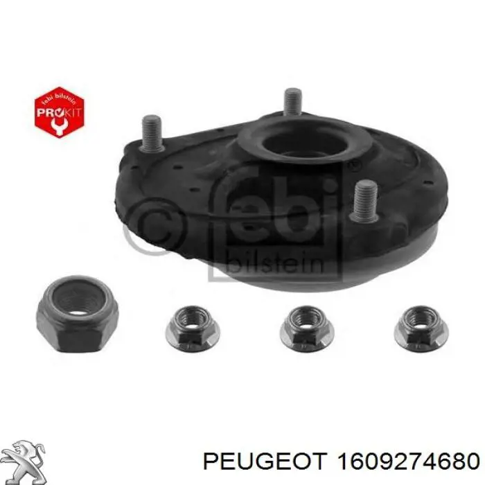 1609274680 Peugeot/Citroen soporte amortiguador delantero derecho