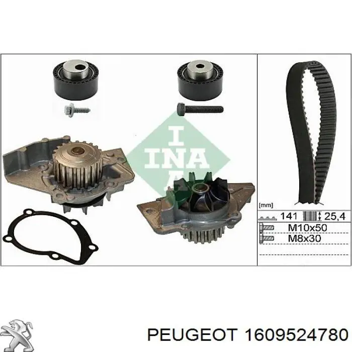 1609524780 Peugeot/Citroen kit de correa de distribución