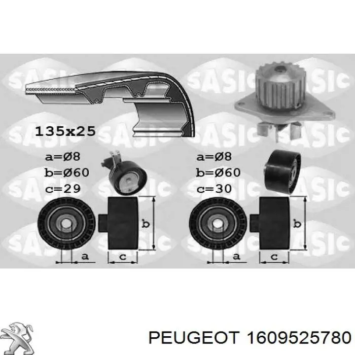 Juego de correas dentadas Peugeot/Citroen 1609525780 precio, desde 108,54 EUR