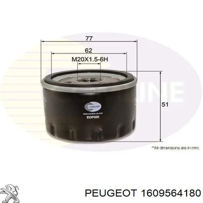 1609564180 Peugeot/Citroen Filtro aceite