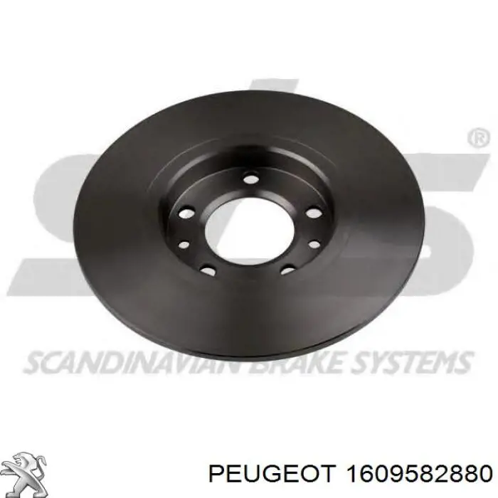 1609582880 Peugeot/Citroen Freno de disco trasero