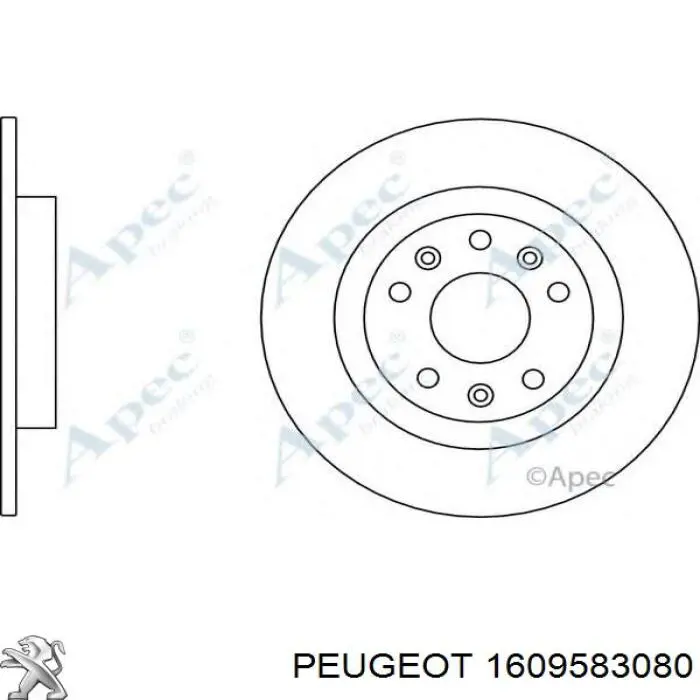 Disco de freno trasero Peugeot/Citroen 1609583080 precio, desde 29,14 EUR