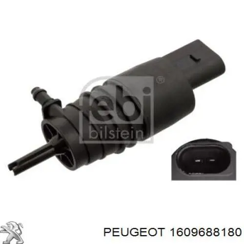 1609688180 Peugeot/Citroen Bomba de agua de lavado, lavado de parabrisas, delantera