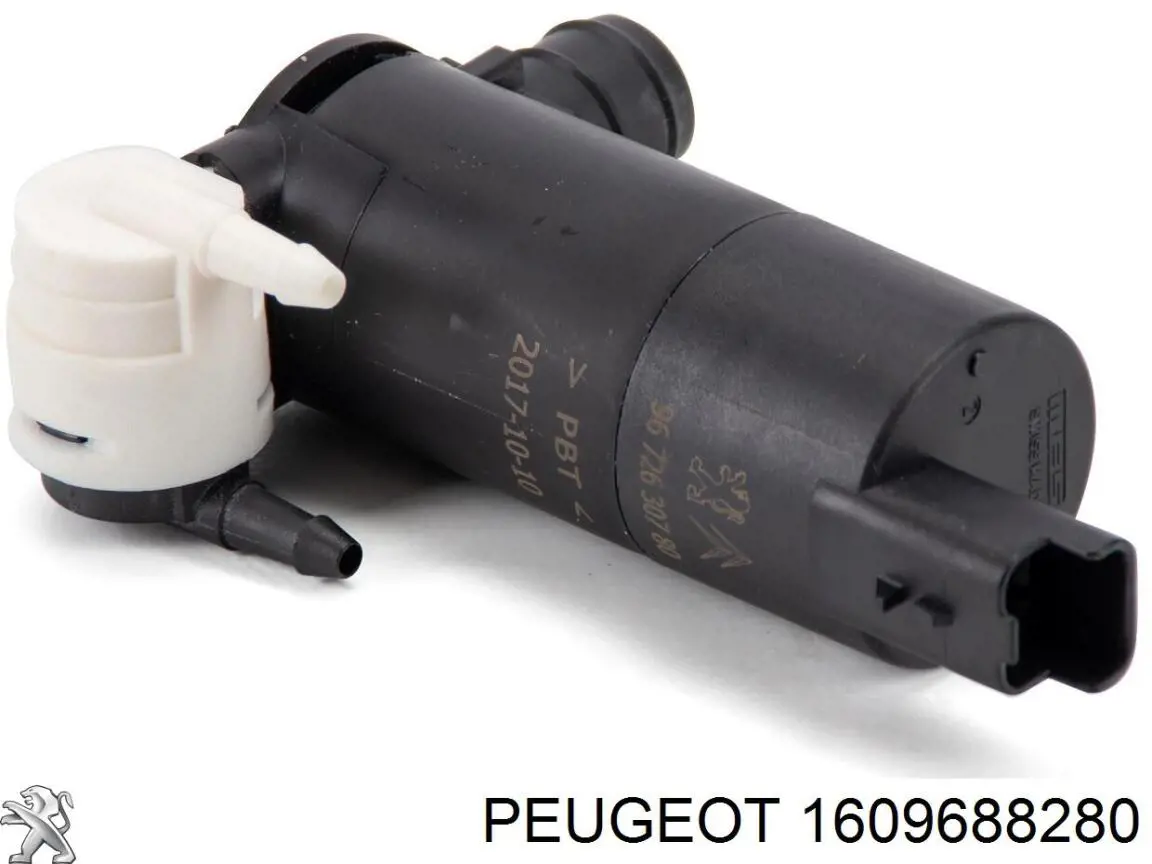 Comprar 1609688280 Peugeot/Citroen Bomba de agua limpiaparabrisas, delantera