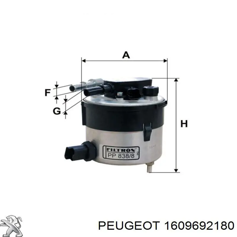 1609692180 Peugeot/Citroen filtro combustible