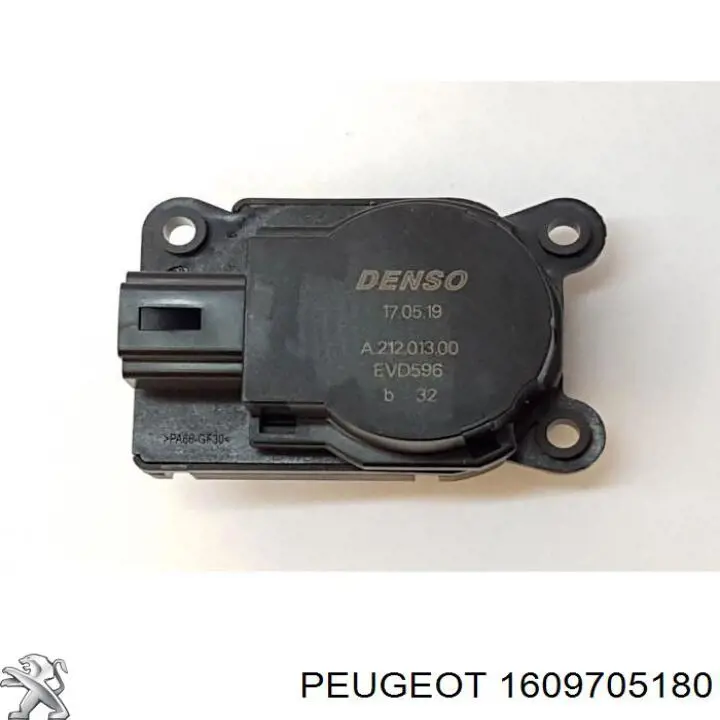 1609705180 Peugeot/Citroen Actuador de compuerta de calefacción