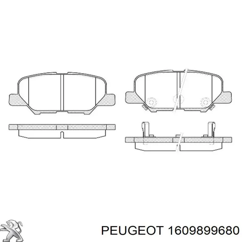 Pastillas traseras de freno Peugeot/Citroen 1609899680 precio, desde 20,63 EUR