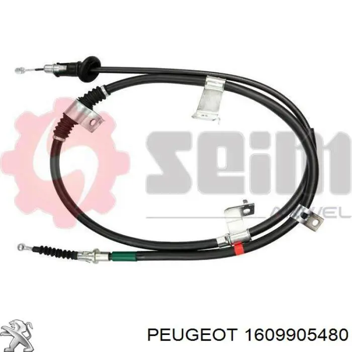 1609905480 Peugeot/Citroen cable de freno de mano trasero derecho