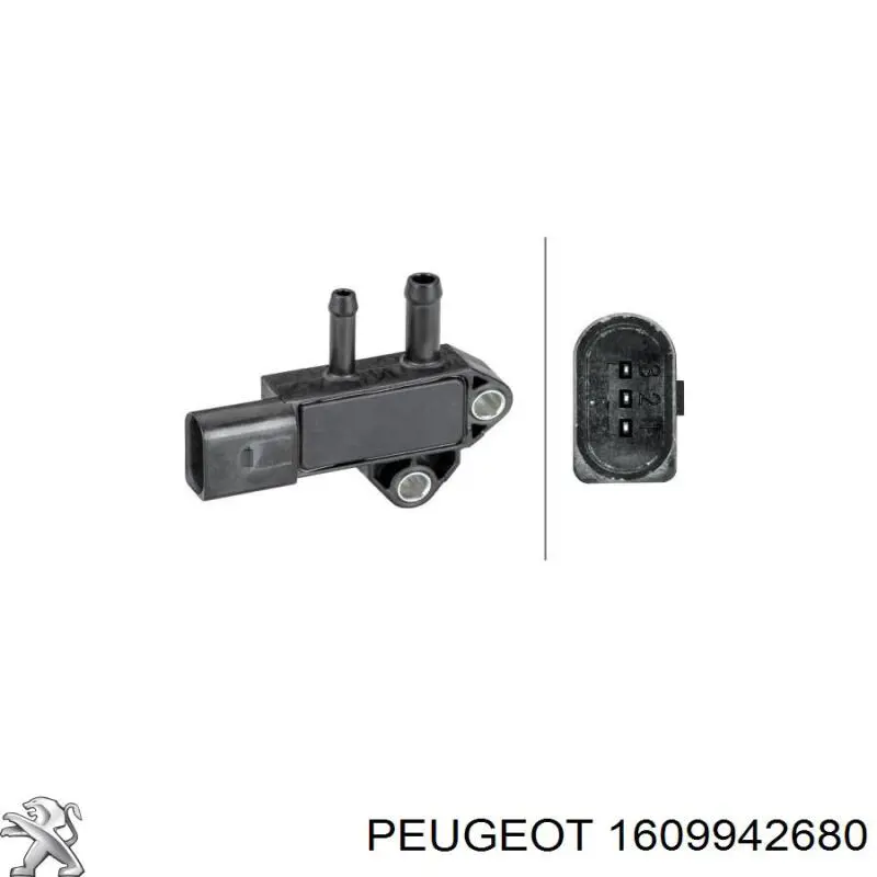 1609942680 Peugeot/Citroen sensor de presion gases de escape