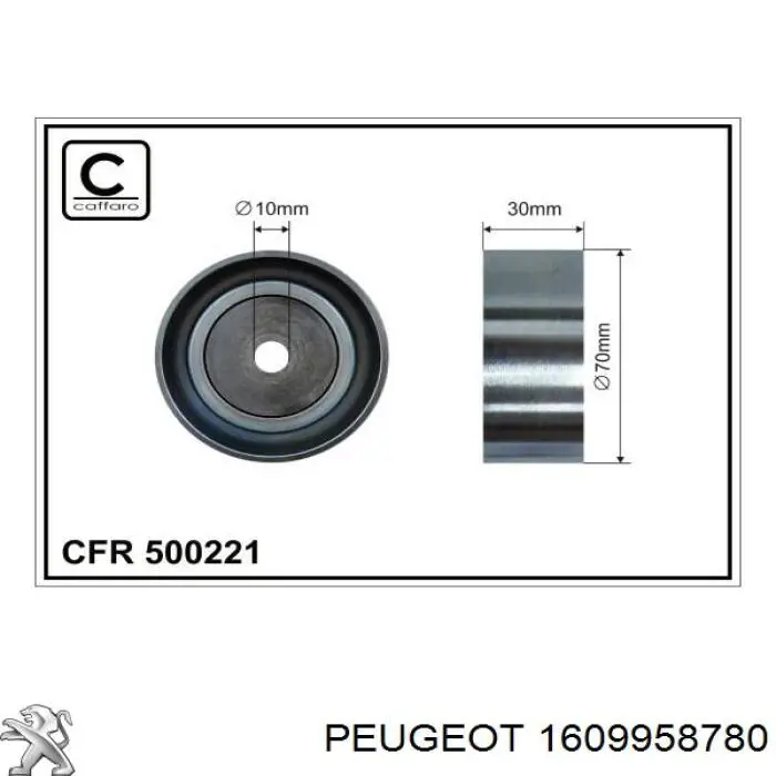 1609958780 Peugeot/Citroen polea inversión / guía, correa poli v