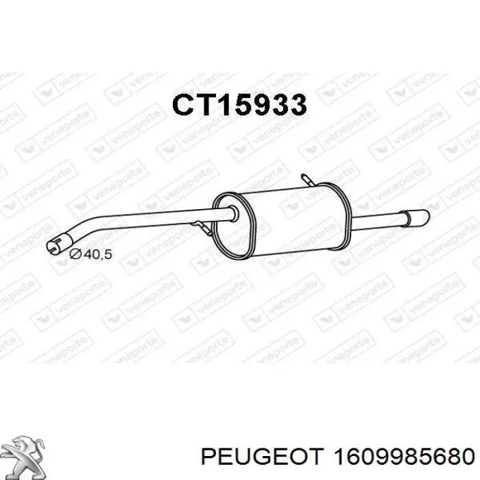 1608711580 Peugeot/Citroen silenciador posterior