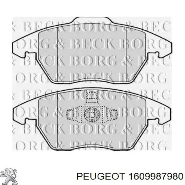 Comprar 1609987980 Peugeot/Citroen Pastillas delanteras de freno