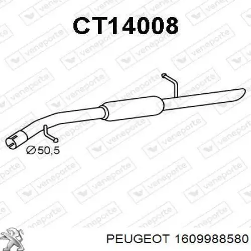 Silenciador trasero Peugeot/Citroen 1609988580 precio, desde 72,78 EUR