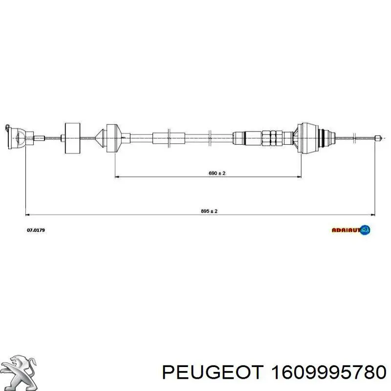 1609995780 Peugeot/Citroen cable de embrague