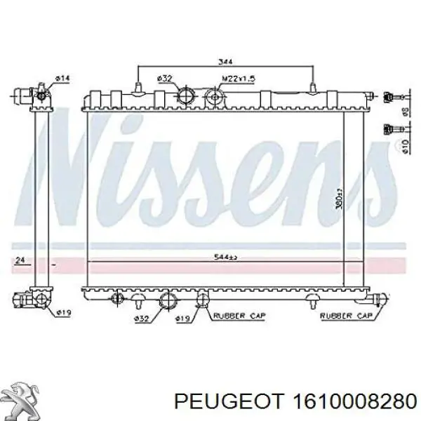 1610008280 Peugeot/Citroen radiador