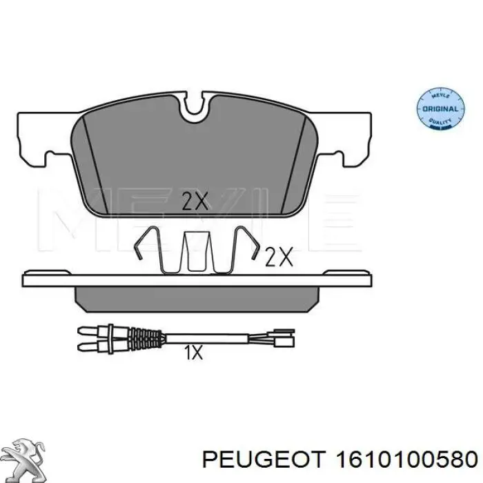 1610100580 Peugeot/Citroen pastillas de freno delanteras