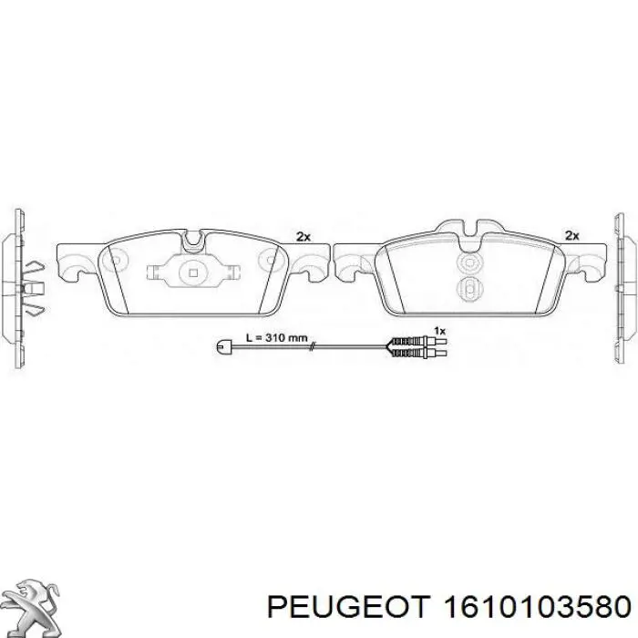 Pastillas freno delanteras Peugeot/Citroen 1610103580 precio, desde 34,89 EUR
