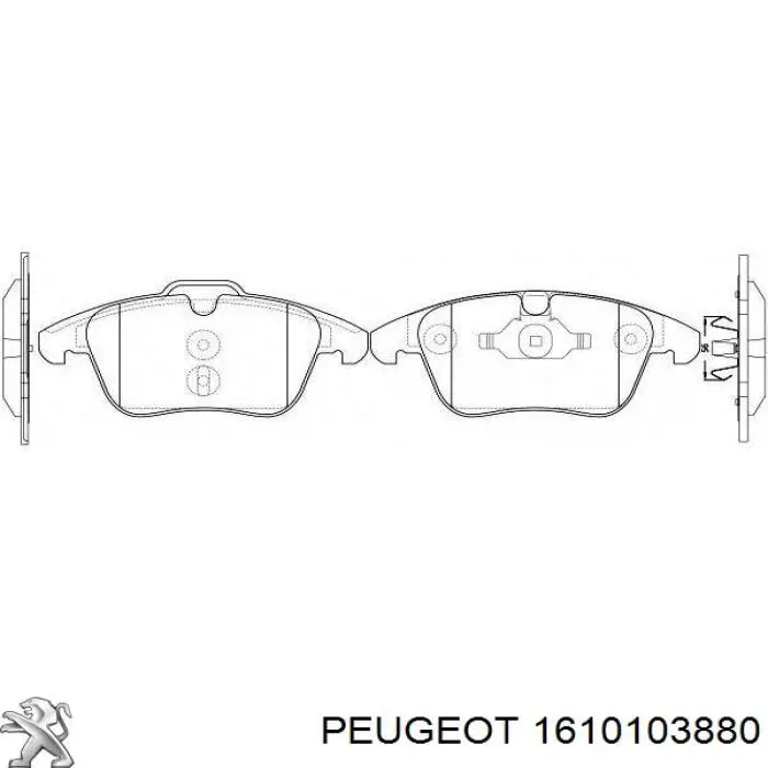 Pastillas de freno 1610103880 Peugeot/Citroen