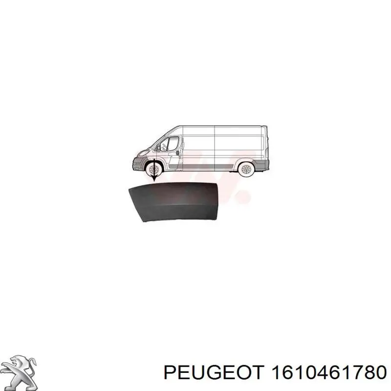 1610461780 Peugeot/Citroen Extensión de aleta delantera izquierda