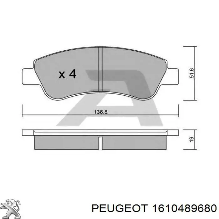 Pastillas freno delanteras Peugeot/Citroen 1610489680 precio, desde 18,86 EUR