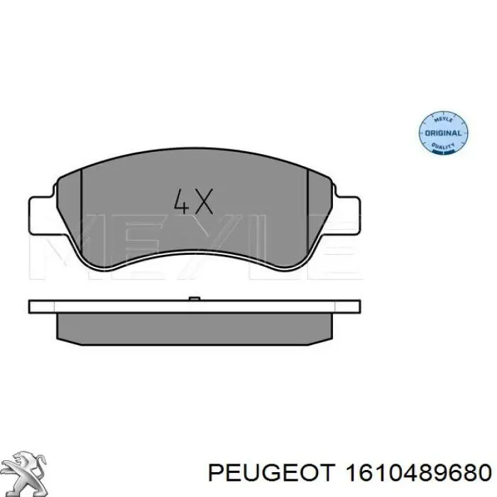 1610489680 Peugeot/Citroen pastillas de freno delanteras