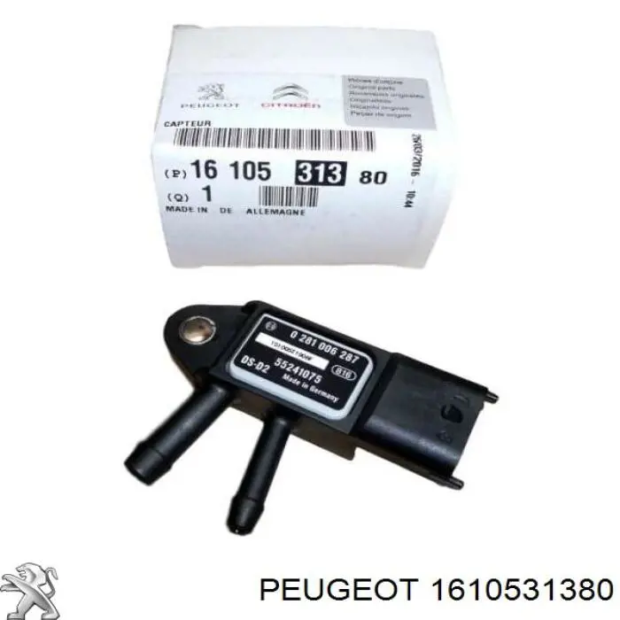 1610531380 Peugeot/Citroen sensor de presion gases de escape