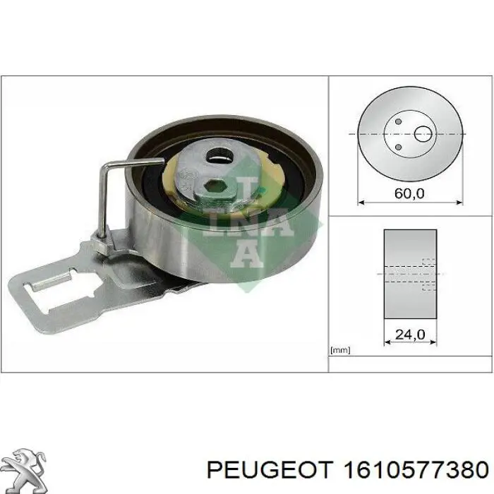 1610577380 Peugeot/Citroen Tensor, correa dentada