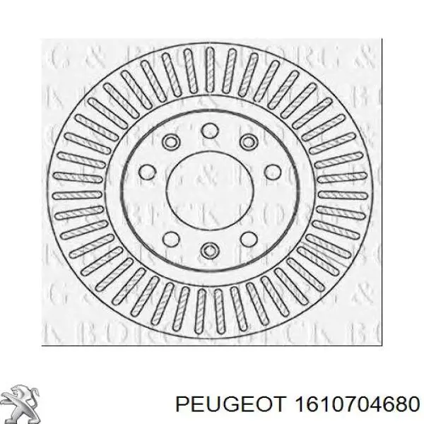 Comprar 1610704680 Peugeot/Citroen Freno de disco delantero