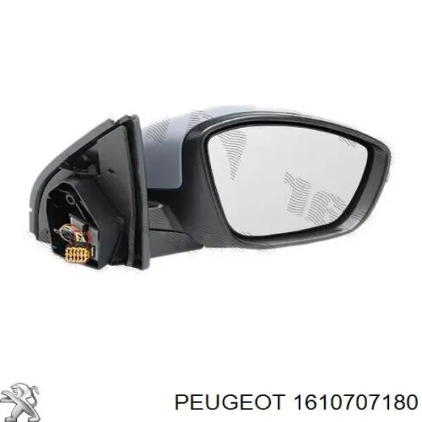 1610707180 Peugeot/Citroen espejo retrovisor derecho