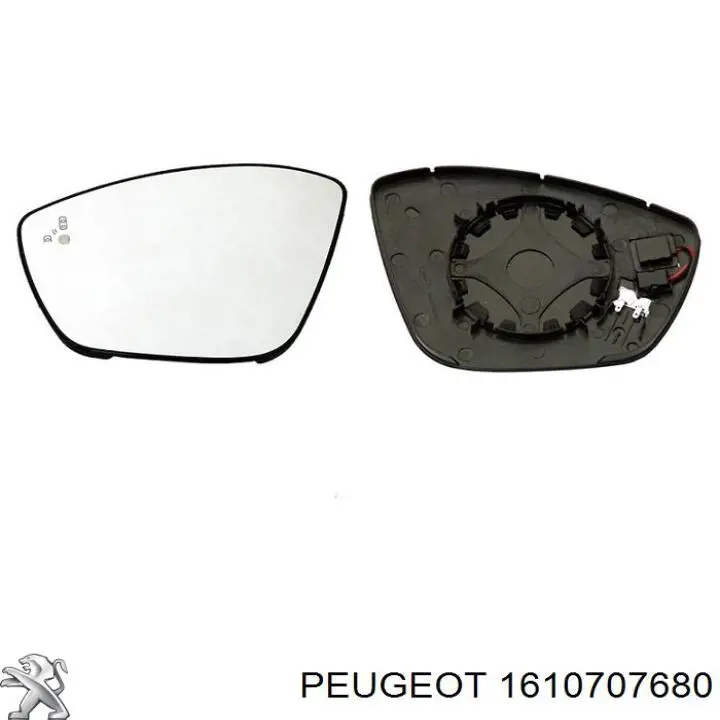 1610707680 Peugeot/Citroen Cristal de espejo retrovisor exterior izquierdo