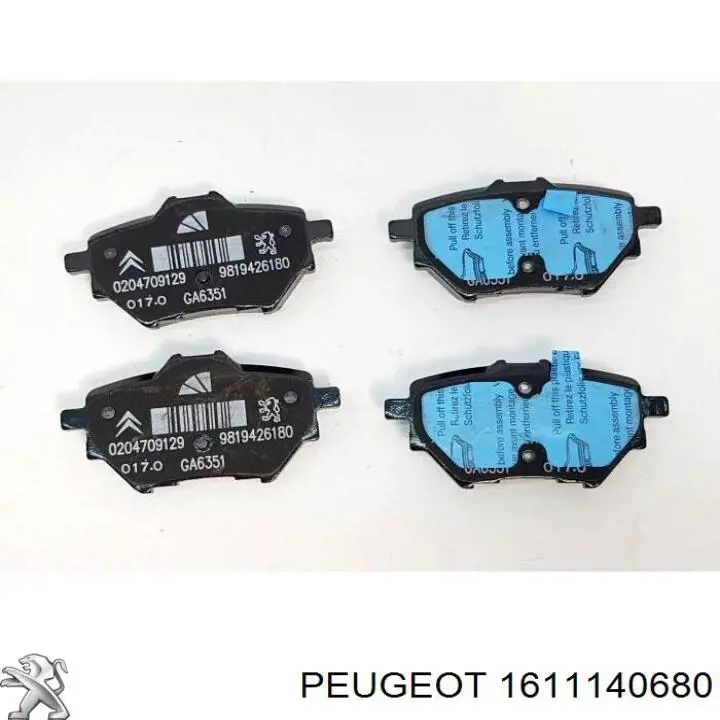 Pastillas de freno delanteras Peugeot/Citroen 1611140680