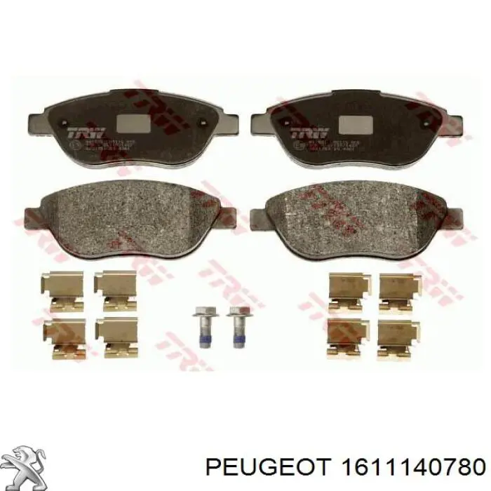 1611140780 Peugeot/Citroen pastillas de freno delanteras