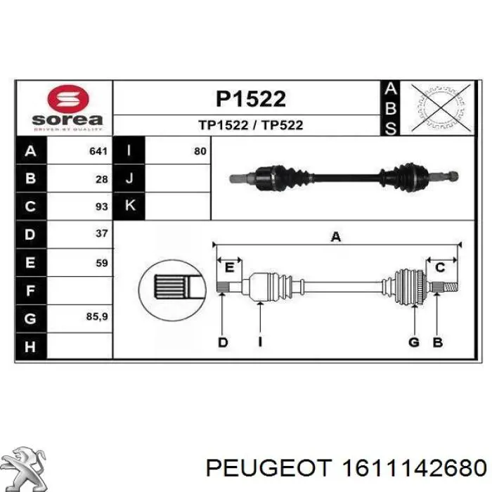 Comprar 9677914480 Peugeot/Citroen Semieje delantero izquierdo