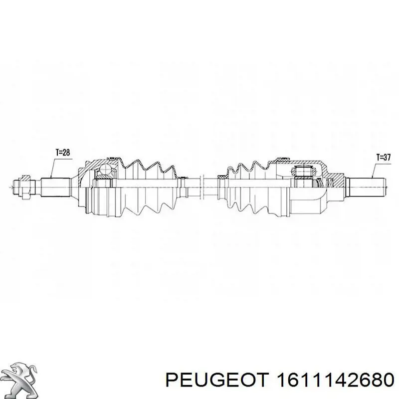 Semieje delantero izquierdo Peugeot/Citroen 9677914480 precio, desde 116,61 EUR