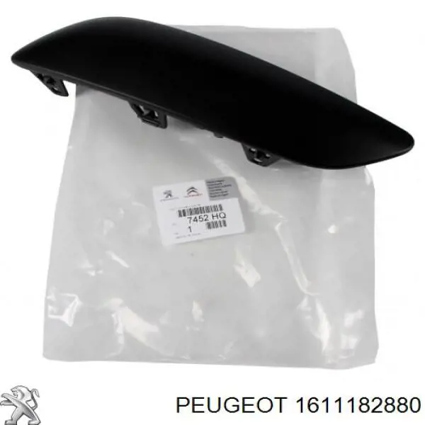 Comprar 1611182880 Peugeot/Citroen Moldura central del parachoques delantero
